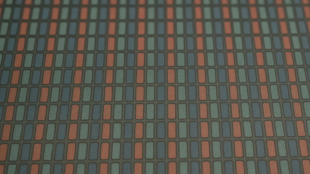 Macrophotographie de la dalle d'un téléviseur montrant les sous-pixels rouges, verts et bleus
