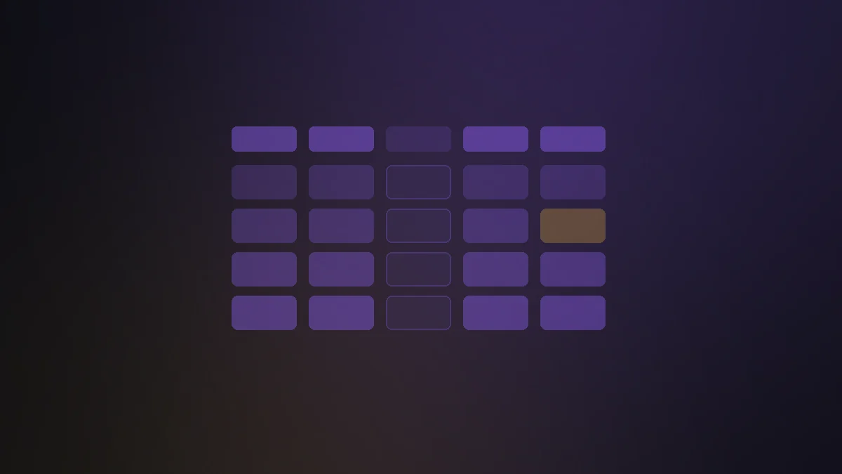 Illustration d'une grille de programmes dont une colonne entière est vide